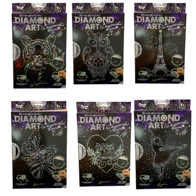 Набір креативної творчості "DIAMOND ART" DAR-01-01,02,03,04,06,09