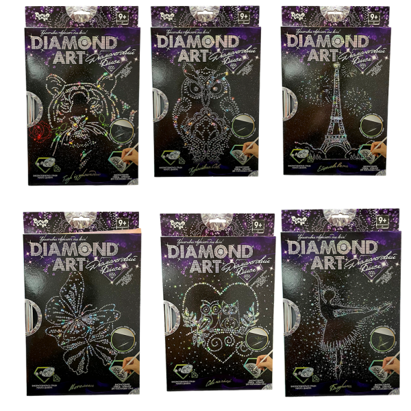 Набір креативної творчості "DIAMOND ART" DAR-01-01,02,03,04,06,09